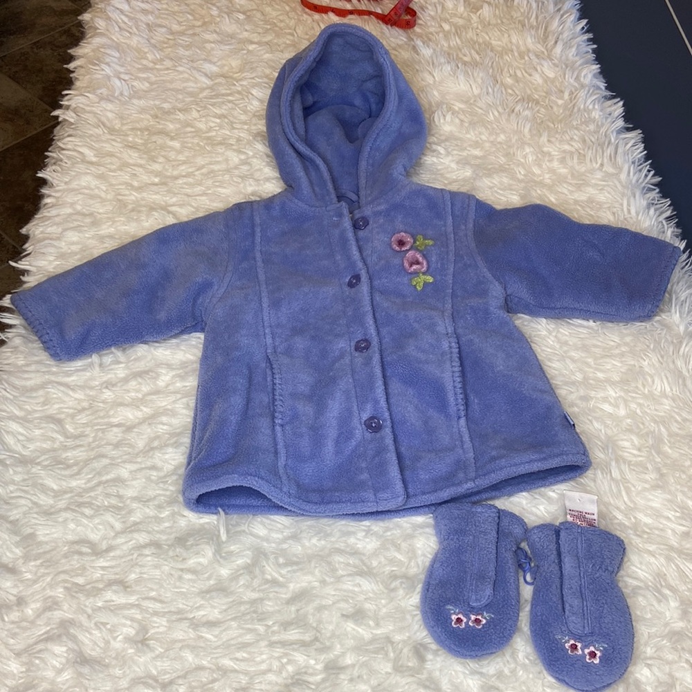 Vintage Gymboree Purple Coat and Mitten Set - Picture 2 of 9